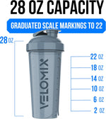 VELOMIX 28 Oz Protein Shaker Bottle, 4-Pack, Leak-Proof, Dishwasher Safe
