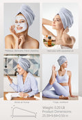 Hicober Microfiber Hair Towels, 3-Pack Drying Wraps for Curly Hair