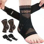 INDEEMAX Copper Infused Ankle Brace for Women and Men, Ankle Compression Sleeve Support
