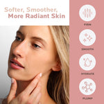 Bio Collagen Overnight Facial Mask with Peptides, Hyaluronic Acid & Antioxidants, Brightening Hydrating Korean Hydrogel Face Mask for Women, Skincare Sheet Mask - 4 Pack