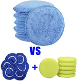 Microfiber Wax Applicator Pads, Car Wax Applicator, Buffing & Detail Polishing Foam Pads for Car Cleaning and Fine Polishing (5" Diameter, 6 Pack)…