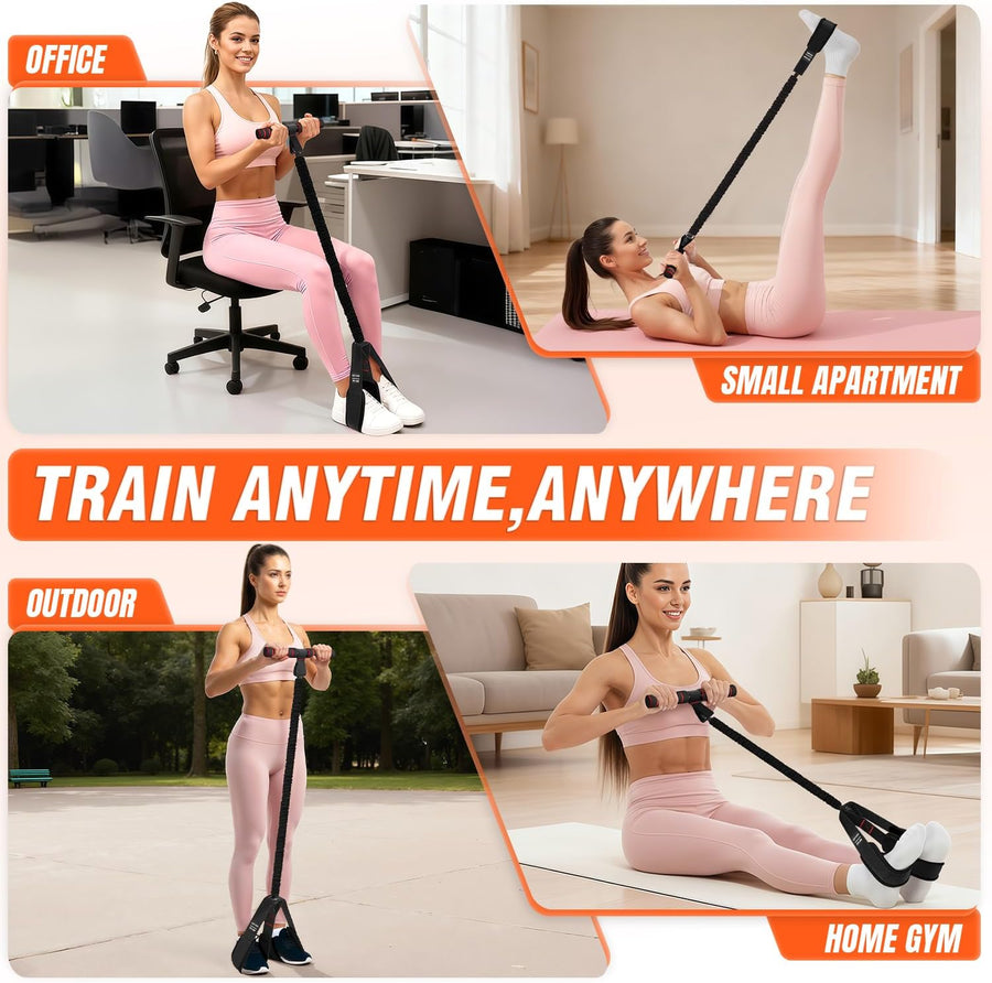 55lbs Pedal Resistance Bands with Handles for Full Body Workout