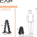 CAP A-Frame Dumbbell Rack | Holds Up to 200 lbs, Durable Steel