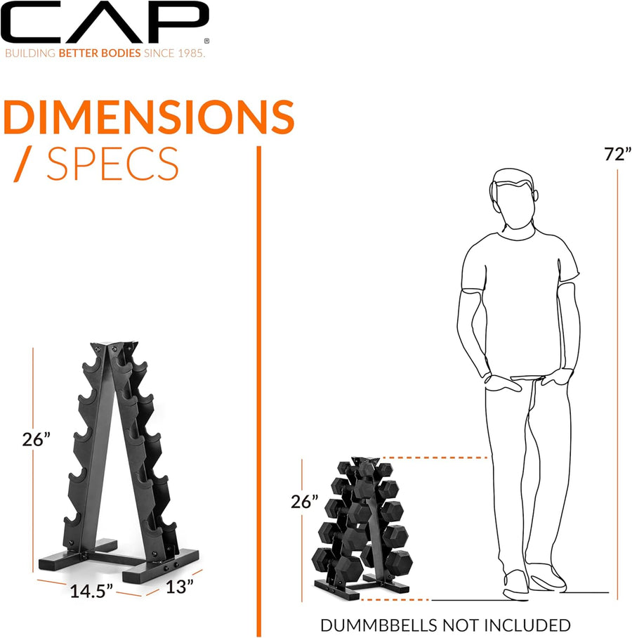CAP A-Frame Dumbbell Rack | Holds Up to 200 lbs, Durable Steel