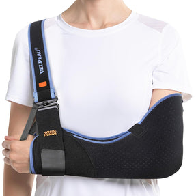 Velpeau Arm Sling Shoulder Immobilizer for Women and Men, Left or Right Arm Support