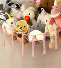 Stuffed Animal Storage Hammock Corner Net - Pink Room Decor for Teen Girls - Toys Storage Hanging Stuff Animal Organizer Holder Cute Stuff - Boho Nursery Dorm Bedoom Decor Aesthetic