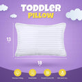 Utopia Bedding Toddler Pillow (White, 2 Pack), 13x18 Pillows for Sleeping, Soft and Breathable Cotton Blend Shell, Small Kids Pillow Perfect for Toddler Bed and Travel (Intended for Age 2 and up)