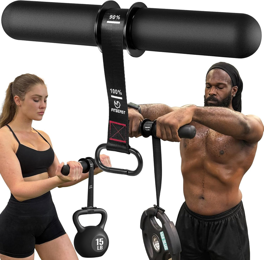 FitBeast Forearm Strengthener & Wrist Roller - Grip Strength, Muscle Building, Rehab
