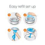 Diaper Genie Refill Round – Pack of 4 | Holds 1280 Diapers | Odor-Lock Film for Complete & Expressions Pails