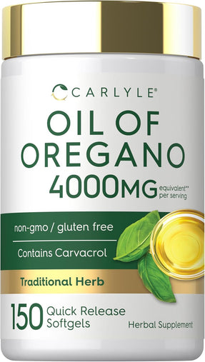 Carlyle Oregano Oil Supplement | 150 Softgel Capsules | Contains Carvacrol | Non-GMO & Gluten Free Formula