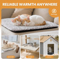 Self Warming Cat Bed Self Heating Cat Dog Mat 24 x 18 inch Extra Warm Thermal Pet Pad for Indoor Outdoor Pets with Removable Cover Non-Slip Bottom Washable Non Electric