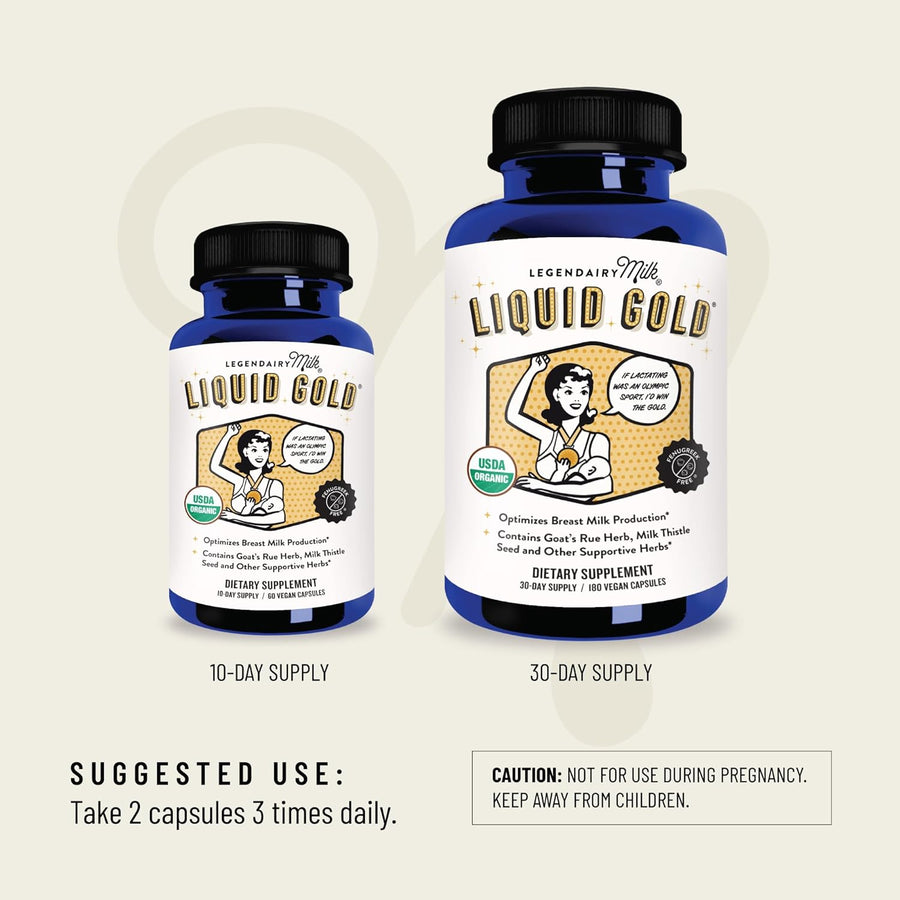 Legendairy Milk Liquid Gold Lactation Support | Lactation Supplement with Organic Goats Rue, Milk Thistle, Shatavari, Fennel, Alfalfa & Anise | Breastfeeding Supplements, 60 Count
