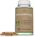 Premium Psyllium Husk Fiber Supplement 1450mg, 240 Capsules