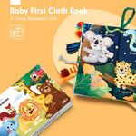hahaland Baby Books 0-6 Months,Infant Tummy Time Toy Sensory Toys 6 to 12 Months Touch Feel Book Travel Toy Gifts for Boy Girl 0-3 Month Baby Shower Birthday Gifts Stocking Stuffers (Single)