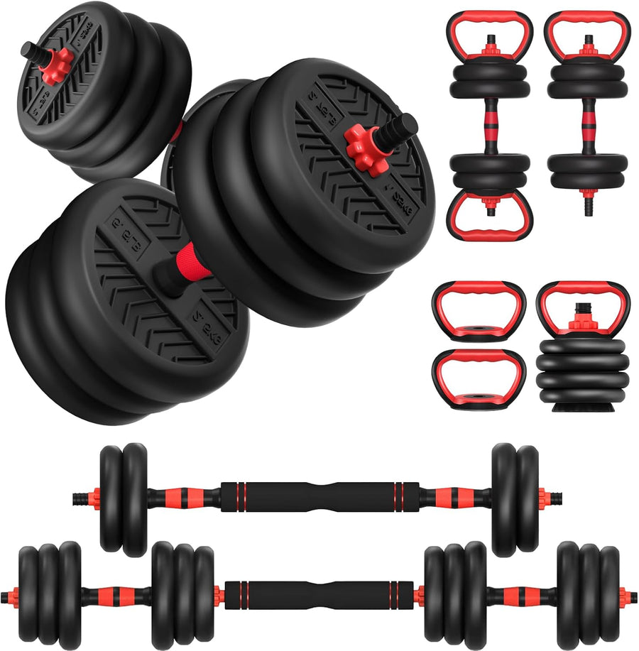 Adjustable Dumbbell Set, 20-80lbs Weights, 4-in-1 Home Gym Equipment