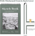 SuFly Sketch Book 9x12, Drawing Paper Pad-68lb/100gsm, Top Spiral Sketchbook Hardcover, 100 Sheets Sketch Pad for Kids Classroom Art Supplies for Adults-Sketchpad for Drawing, Illustration & Art Stuff