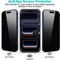 PEHAEL 3+3Pack for iPhone 17 Pro Max Privacy Screen Protector with Camera Lens Protector Full Coverage Anti-Spy Tempered Glass Film 9H Hardness Easy Installation Bubble Free [6.9 inch]