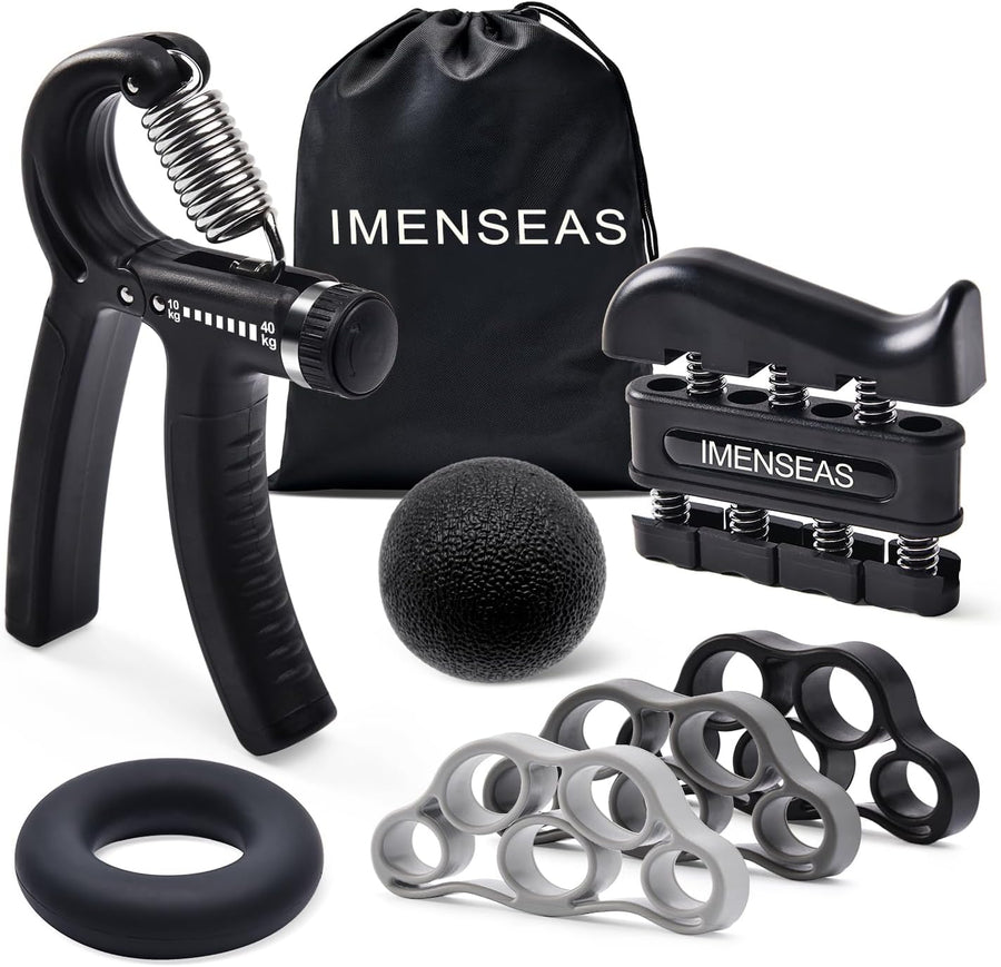 Grip Strength Trainer Kit - 7 Piece Adjustable Hand Exerciser Set