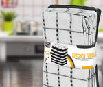 Utopia Towels - Kitchen Towels 12 Pack, 15 x 25 Inches, 100% Ring Spun Cotton Super Soft and Absorbent Linen Dish, Tea and Bar Towels Set, Black