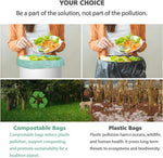 Compostable Trash Garbage bags,AYOTEE 13-15 Gallon Tall Kitchen Trash Bags,Heavy Duty Unscented 1.18Mils 55 Liter,60 Count,Strong Thicken Rubbish Waste Can Liners for Kitchen Garden Home