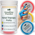 Hand Therapy Putty 3 Piece Set for Hand Strengthening and Stress Relief