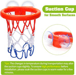 Bath Toys - Bathtub Basketball Hoop for Kids Toddlers - Bath Toys Shower Toys for Kids Ages 4-8,Suction Cup Basketball Hoop & 3 No Hole Balls Set for Boys Girls