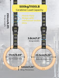 GHB 1.25" Olympic Rings Wooden Gymnastic Rings - Adjustable Straps, Workout Rings for Bodyweight Fitness