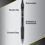Pilot G2 Premium Gel Roller Pens 0.7, Fine Point Smooth Writing Pens Black, Pack of 12