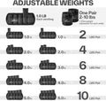 Sportneer Adjustable Ankle Weights Set - 2-10 lbs Removable Neoprene Leg Weights