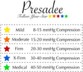 Presadee 15-20 mmHg Moderate Compression Open Toe Zipper Sock