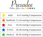 Presadee 15-20 mmHg Moderate Compression Open Toe Zipper Sock