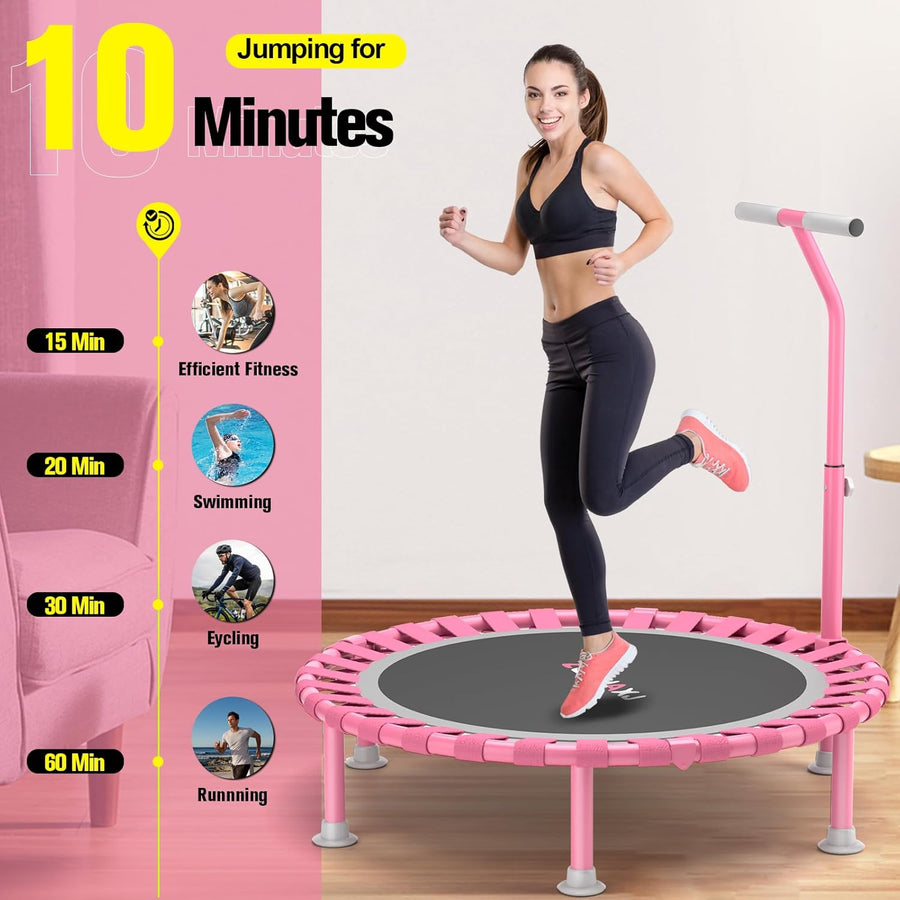 ZCMHAXJ 40" Foldable Mini Trampoline, 450lbs Capacity