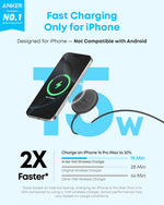 Anker Zolo Magnetic Wireless Charger, 2-Pack Qi2 Certified 15W MagSafe-Compatible Wireless Charging Pad, for iPhone 17/16/15/14/13 Series, AirPods, and More (Not for Pixel, Adapter Not Included)