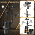 Phone Holders for Your Car, 2 in 1 Universal Cup Holder Expander Adjustable Base with Phone Mount, Long Arm with 360°Rotation Cup Holder Phones Mount for Car Compatible with All Smartphones