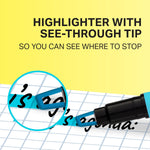 Sharpie Clear View Highlighter Sticks, Chisel Tip, Assorted Fluorescent, 8 Count - School, Home, and Office Use, Teacher Supplies