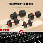 Adjustable Dumbbell Set: 20/30/40/60/80lbs Weights for Home Gym Workouts