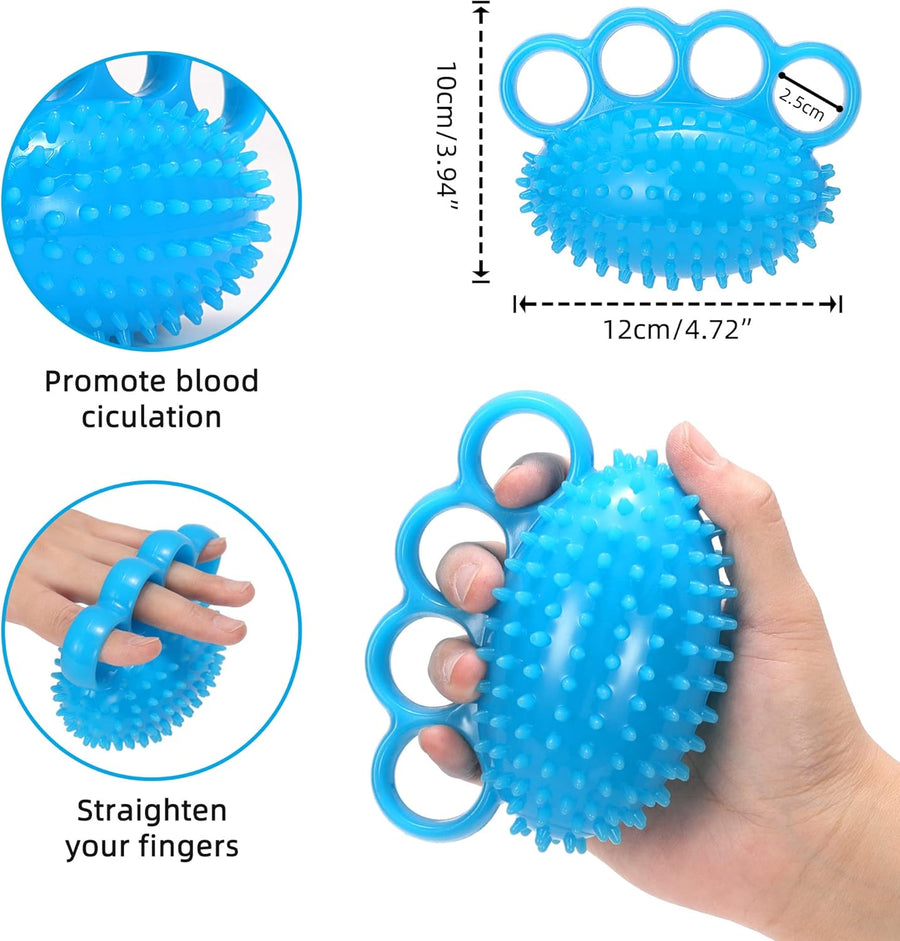 Hand Exercise Grip Strength Ball - Finger Therapy, Stress Relief, Rehab