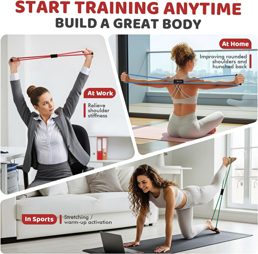 HPYGN Figure 8 Resistance Bands for Arms, Chest, Yoga Workouts