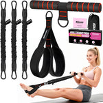 KUZARO Multifunction Pedal Resistance Bands for Full-Body Workout - Adjustable 30-90 lbs