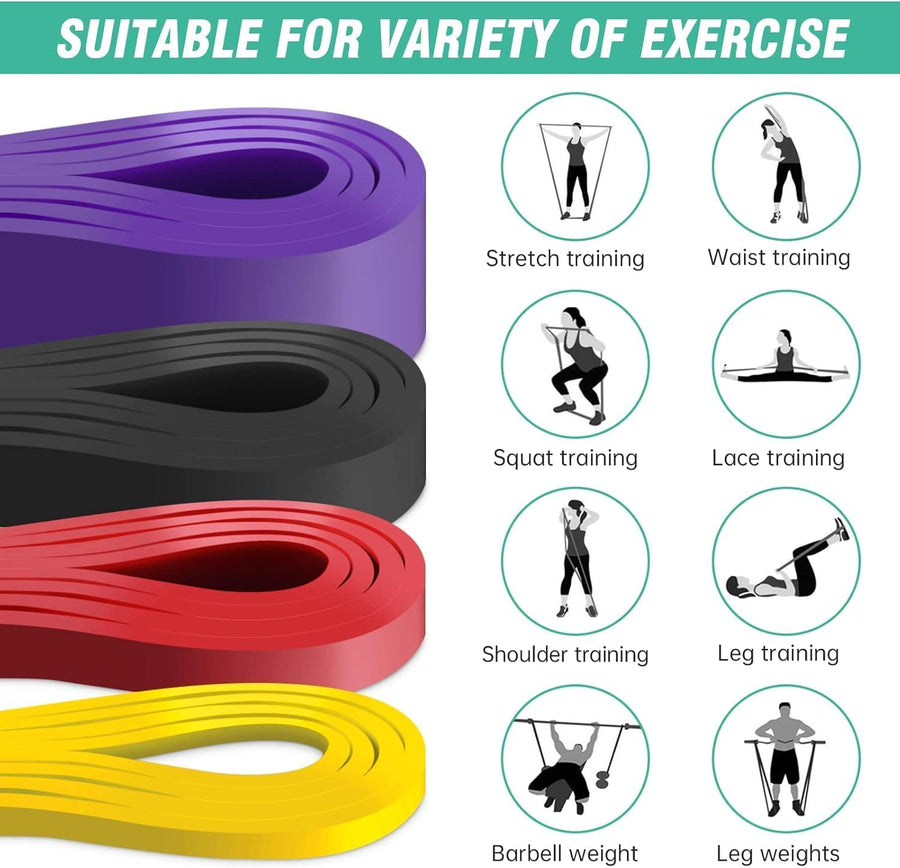 Resistance Bands Set for Workout, Pull Up Assist Bands 4 Levels