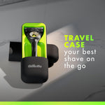 GilletteLabs With Exfoliating Bar Shaving Razor For Men, 1 Handle, 3 Blade Refills, Includes Travel Case for Convenient Storage On The Go