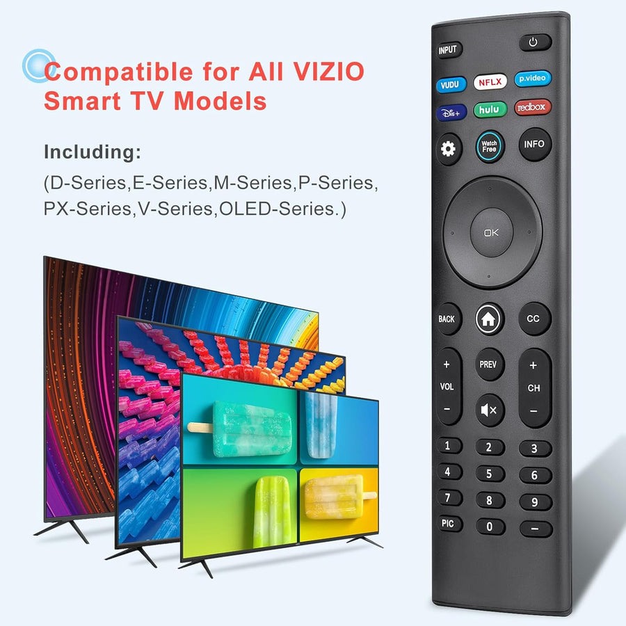 Universal Remote Control XRT140 for VIZIO Smart TV Remote Replacement XRT136 XRT260 XRT270 Smartcast D, E, M, P, V, PX Series Smart TVs