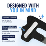 Dr. Frederick's Trigger Finger Splint - 2 ct - HSA/FSA - Index, Middle & Ring Fingers - Padded Brace for Arthritis, Mallet Finger, Tendonitis - Adjustable, Doctor-Developed - Regular Black