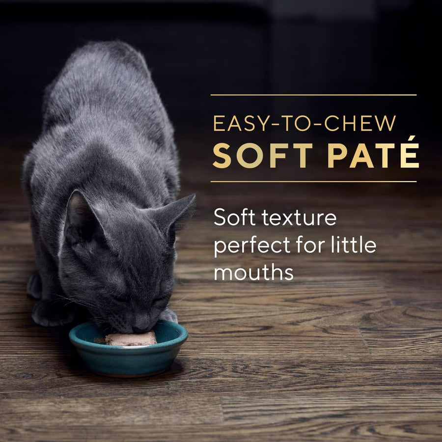 Sheba Perfect Portions Kitten Wet Cat Food Pate Chicken Entree and Salmon Entree, 2.6 oz. Twin-Pack Trays (12 Count, 24 Servings) (Pack of 2)