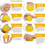 3 Resistance Hand Therapy Balls, Stress Relief Squeeze Balls for Physical Therapy