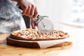 KitchenAid Classic Pizza Wheel with Sharp Blade For Cutting Through Crusts, Pies and More, Built In Finger Guard for Safety and Comfort Grip to Protect Fingers, Dishwasher Safe, 9-Inch, Black