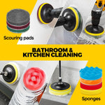 Holikme 22Pack Drill Brush Attachments Set,Scrub Pads & Sponge, Buffing Pads,Power Scrubber Brush,Car Polishing Pad Kit,Wax Applicator Pad,Car Cleaning Kit,Masonry Brushes,Cleaning Supplies