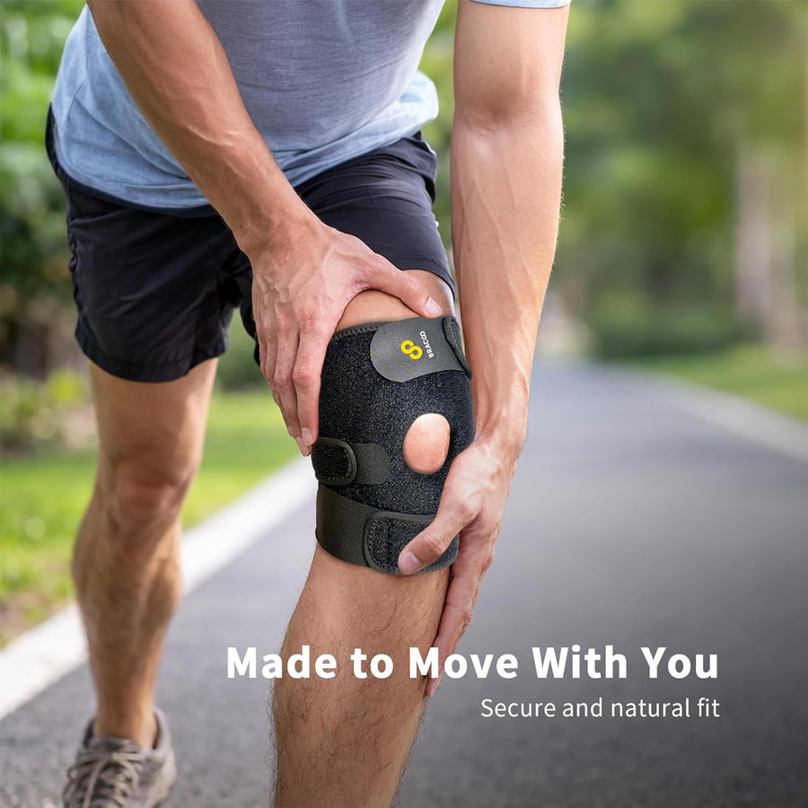 Bracoo Knee Support Brace for Men Women, Adjustable Compression Sleeve Wrap