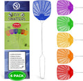 Supreme Bug & Fly Swatter 6-Pack – Braided Metal Handle 6 Pack Fly Swatters, Multi Pack Colors, – for Indoor/Outdoor – Flyswatter
