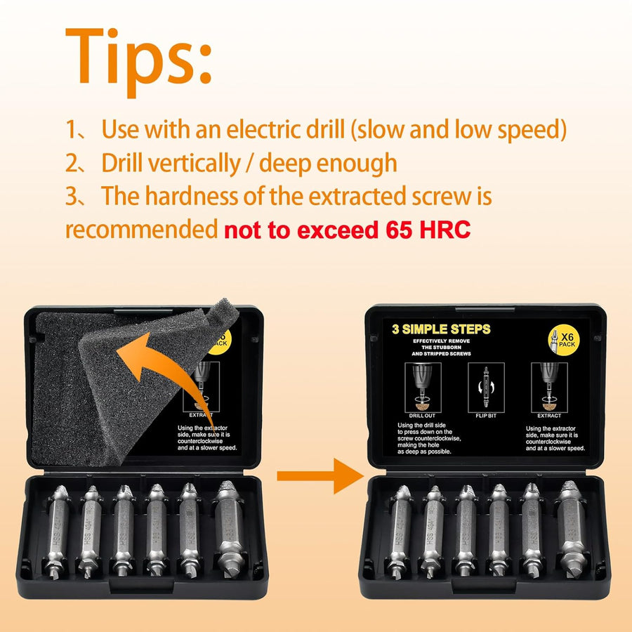 Valentines Day Gifts for Him - Fathers Day Dad Gifts Screw Extractor Set - Tools Gadgets for Men Bolt Extractor Kit - Birthday Stocking Stuffers for Men Husband Boyfriend